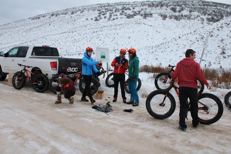 winter glamping starts with a Scott fat bike adventure