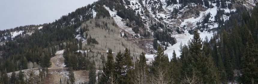 Dirt on slopes in the spring