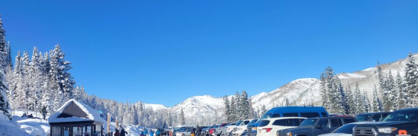 Full parking lot on opening day